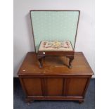 An oak blanket chest,