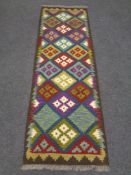 A Maimana Kilim runner 193 cm x 65 cm