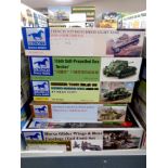 Bronco Models modelling kits - Group of five 1:35 scale military models (as illustrated)