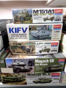 Academy modelling kits - Group of five 1:35 scale military models (as illustrated)