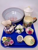 A tray of Masons Cathay jug, flower posies,