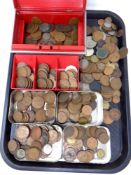 A tray of Victorian and later British coins