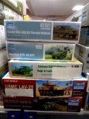 Trumpeter modelling kits - Group of five 1:35 scale military models (as illustrated)