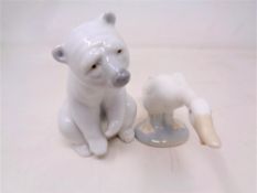 A Lladro polar bear and a goose