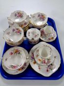 Eighteen pieces of Royal Crown Derby 'Derby Posies' tea china