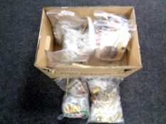 A box of a very large quantity of scale diorama items including animals,
