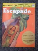 Vintage Marilyn Monroe 1956 Escapade magazine with pull out Tom Kelley calendar,