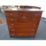 A 19th century bowfront eight-drawer chest