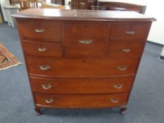 A 19th century bowfront eight-drawer chest