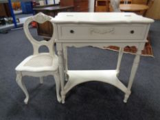 A French style secretaire desk with chair