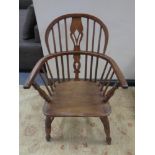 A 19th century Windsor armchair