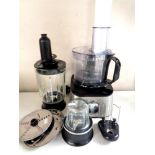 A Kenwood food mixer/blender with accessories