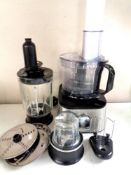 A Kenwood food mixer/blender with accessories