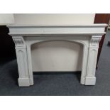 A Victorian style composite fire surround