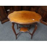 A 19th century shaped mahogany occasional table