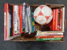 A box of signed football by Manchester United,