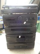 A Kenwood hifi separate system with further box of remote,