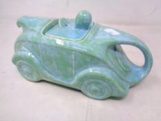 A Sadler teapot in the form of a racing car