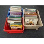 Three crates of vinyl LP's and box sets including compilations, James Bond sound track,