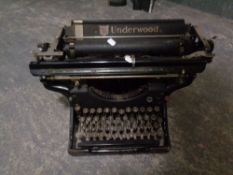 A vintage Underwood typewriter