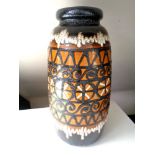 A large West German pottery vase,