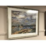 After Alfred Sisley : The Bridge at Sevres, colour print,