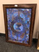 A butterfly wing picture in mahogany framed 71 cm x 51 cm