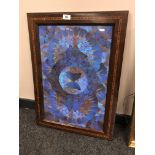 A butterfly wing picture in mahogany framed 71 cm x 51 cm