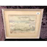 Continental school : rural landscape, watercolour, indistinctly signed,