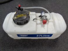 A Draper Expert 37 litre tank with spray nozzle