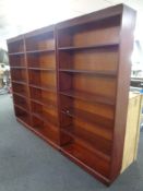 Three sets of Beresford and Hicks open bookshelves