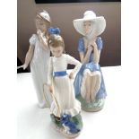 Three Nao figures of girls