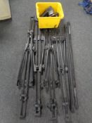 Assorted Thule car roof bars with brackets