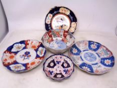 A small quantity of Oriental ceramics including Imari dishes etc