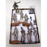 A quantity of Italian die-cast metal figures of soldiers etc ,