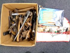 A box of vintage hand tools, Stanley no.