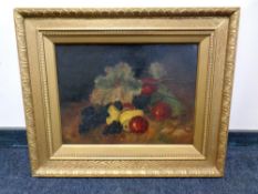 19th century school still life of fruit in gilt frame