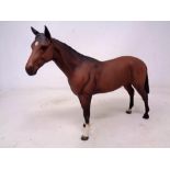 A Beswick horse in brown matte finish