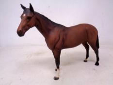 A Beswick horse in brown matte finish