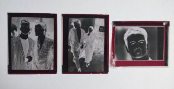 Vintage negatives of George Michael in the Wham days and 1990 (5x4 inches),