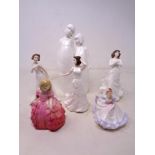 A Royal Doulton Images figure - Sisters, together with five further Doulton figures including Rose,