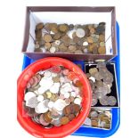 A tray of Victorian and later British coins,