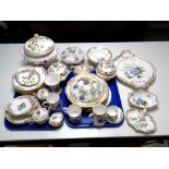 Approximately 38 pieces of Spode Stafford Flowers gilt porcelain dinner ware including dinner