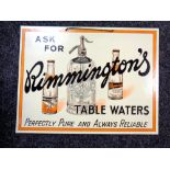 A reproduction Rimmingtons card sign