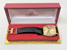 A Gent's Gold-Plated and Stainless Steel Omega De Ville Automatic Centre Seconds Calendar