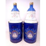 Two Bells Old Scotch Whisky decanters - The 90th Birthday of The Queen Mother, both sealed in boxes.