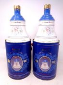 Two Bells Old Scotch Whisky decanters - The 90th Birthday of The Queen Mother, both sealed in boxes.