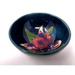 A Moorcroft clematis tea bowl, diameter 11 cm.