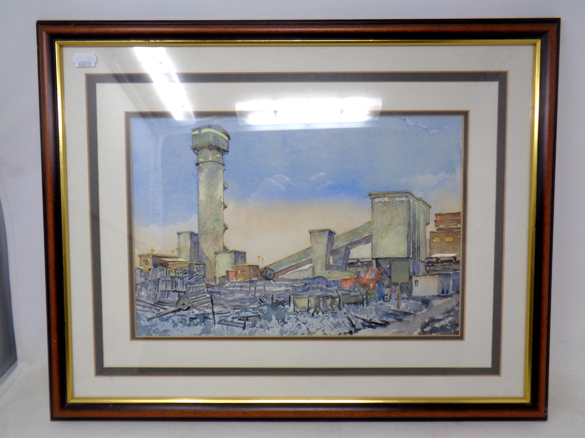 A Kerdi : Westoe Pit South Shields, watercolour,