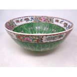 An early twentieth century Canton porcelain punch bowl,